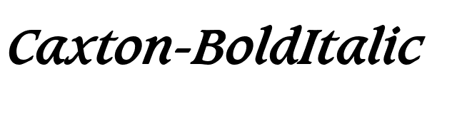 Caxton-BoldItalic font preview