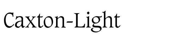 Caxton-Light font preview