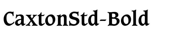 CaxtonStd-Bold font preview