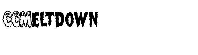 CCMeltdown font preview