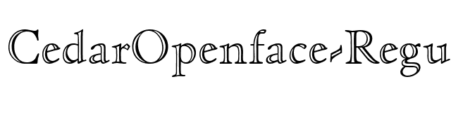 CedarOpenface-Regular font preview