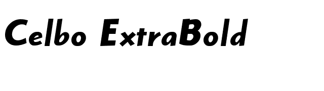 Celbo ExtraBold font preview