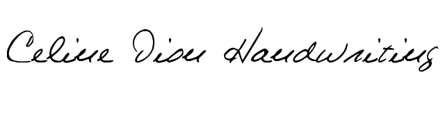 Celine Dion Handwriting font preview