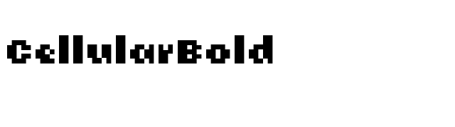 CellularBold font preview