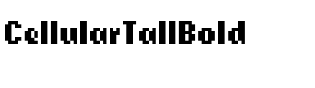 CellularTallBold font preview