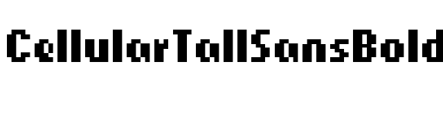 CellularTallSansBold font preview