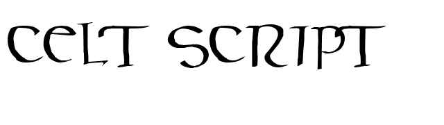 Celt Script font preview