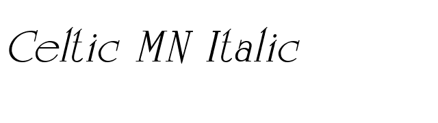 Celtic MN Italic font preview