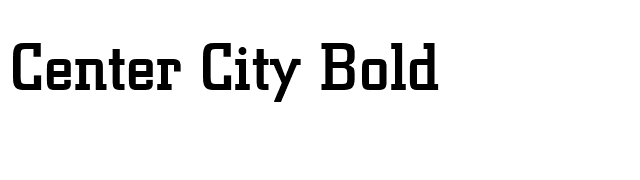 Center City Bold font preview