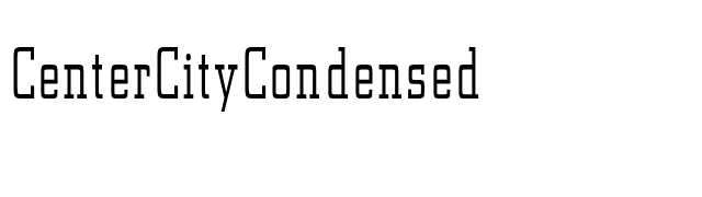 CenterCityCondensed font preview