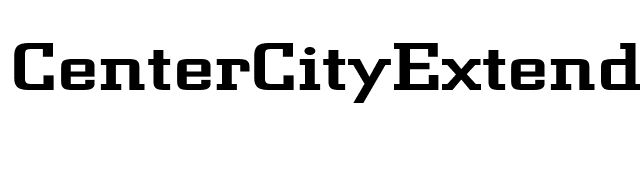 CenterCityExtended Bold font preview