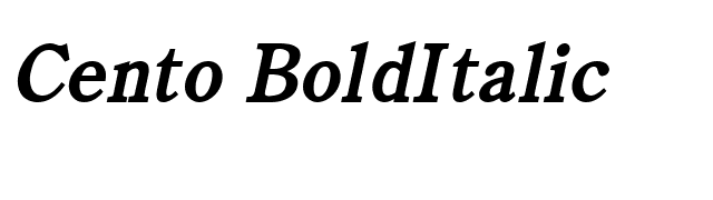 Cento BoldItalic font preview