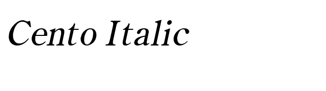 Cento Italic font preview