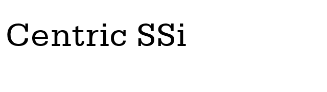 Centric SSi font preview