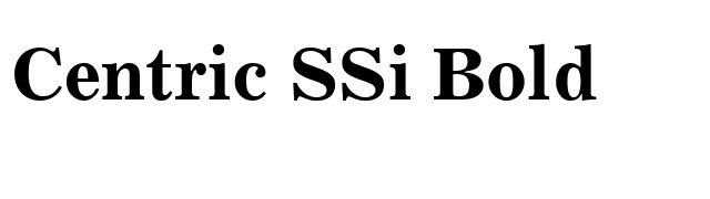 Centric SSi Bold font preview