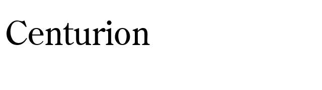 Centurion font preview