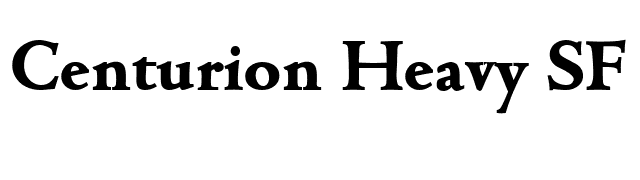 Centurion Heavy SF Bold font preview