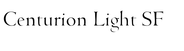 Centurion Light SF font preview