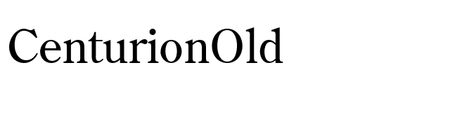 CenturionOld font preview