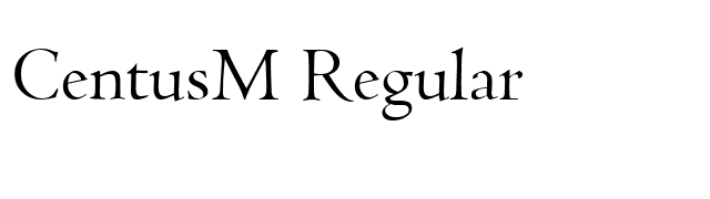 CentusM Regular font preview