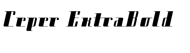 Ceper ExtraBold font preview