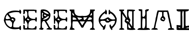 Ceremonial font preview