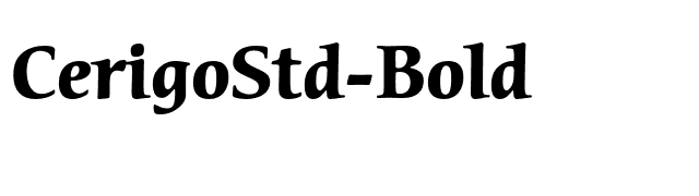 CerigoStd-Bold font preview