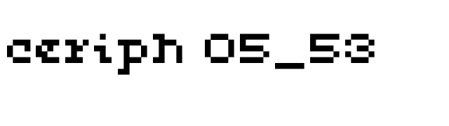 ceriph 05_53 font preview