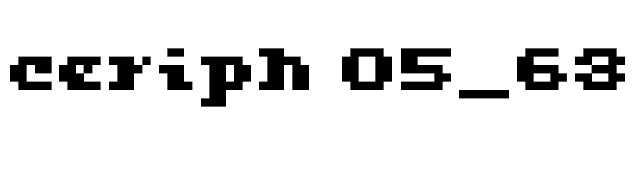 ceriph 05_63 font preview