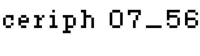 ceriph 07_56 font preview