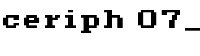 ceriph 07_64 font preview