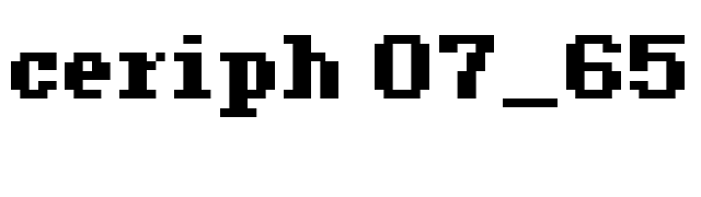 ceriph 07_65 font preview