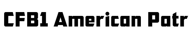 CFB1 American Patriot Normal font preview