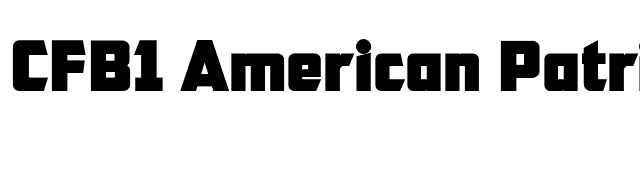 CFB1 American Patriot SOLID 2 Normal Italic OTF font preview