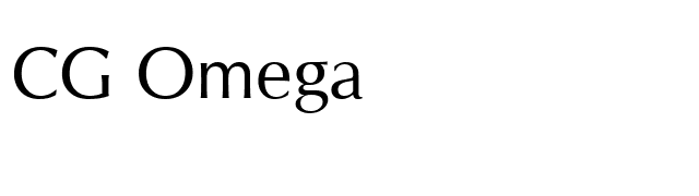 CG Omega font preview