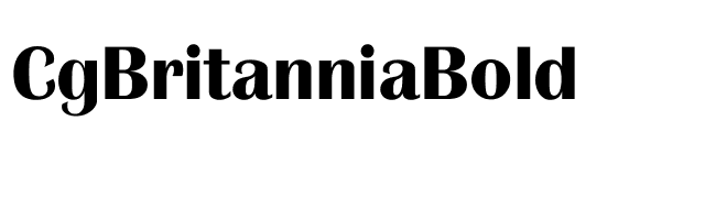 CgBritanniaBold font preview