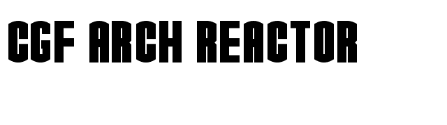 CGF Arch Reactor font preview