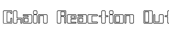 Chain Reaction Outline font preview