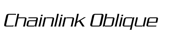 Chainlink Oblique font preview