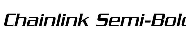 Chainlink Semi-Bold Oblique font preview