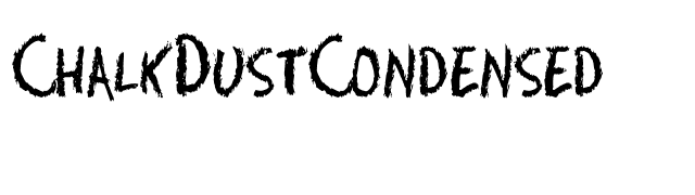 ChalkDustCondensed font preview