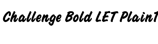 Challenge Bold LET Plain1.0 font preview