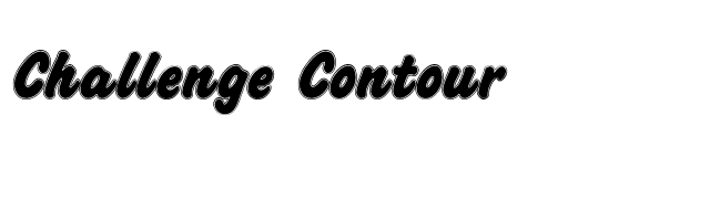 Challenge Contour font preview