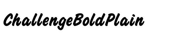 ChallengeBoldPlain font preview