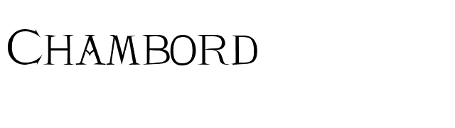 Chambord font preview