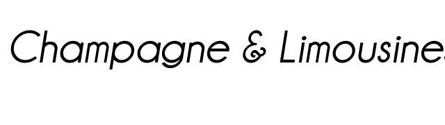 Champagne & Limousines Bold Italic font preview