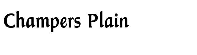 Champers Plain font preview