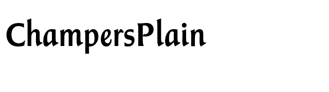 ChampersPlain font preview