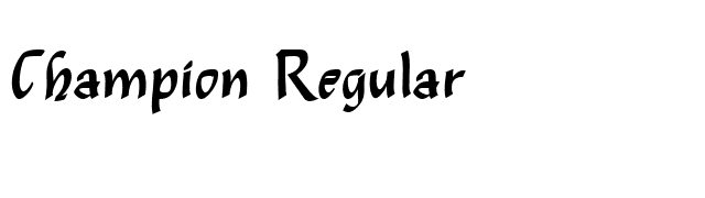 Champion Regular font preview