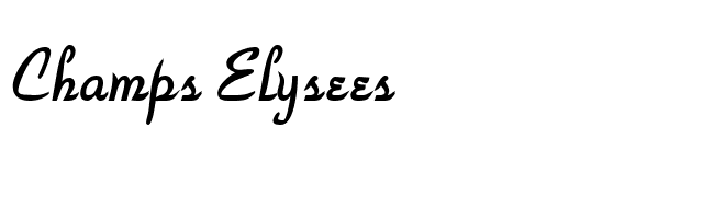 Champs Elysees font preview